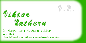 viktor mathern business card